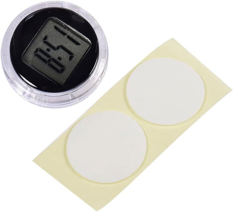 aoukoslt Mini Motorcycle Clocks, Stick On Car, Waterproof Stick-On Motorbike Mount Watch Digital Clocks, Mini Car Vent Stick-On Clock Watch for Dashboard Boat Bike Home, Automotive Replacement Clocks - Image 1